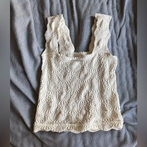 Cream free people tank